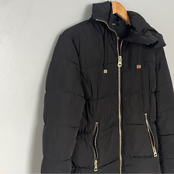 Guess Women’s Puffer Winter Jacket Coat Black small - Picture 3 of 8